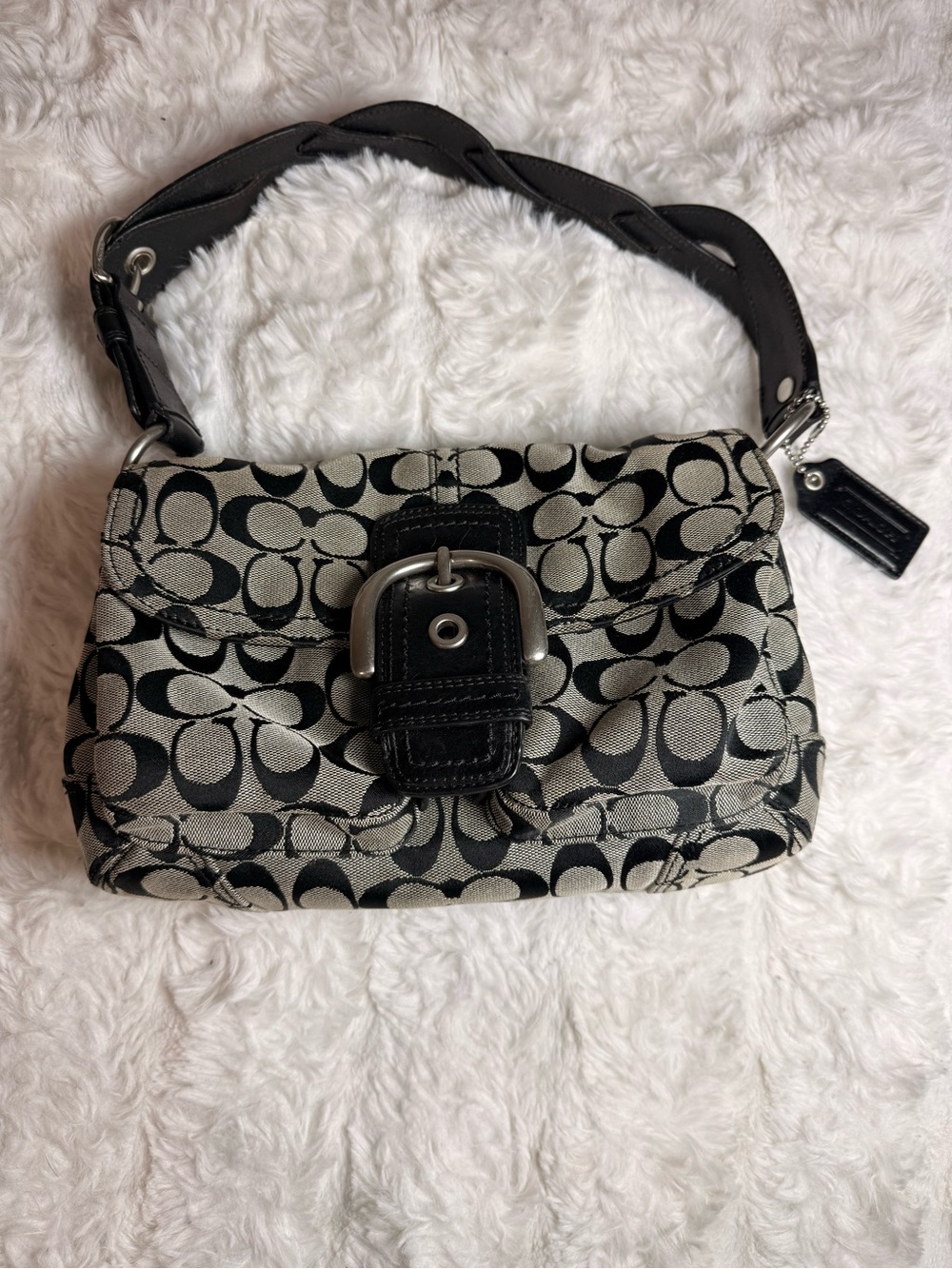 Coach Vintage Y2K SoHo Signature Jacquard Double Pocket Shoulder Bag